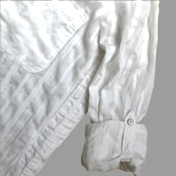 Athleta Peninsula Button White Down Shirt Size XXS - Picture 7 of 8
